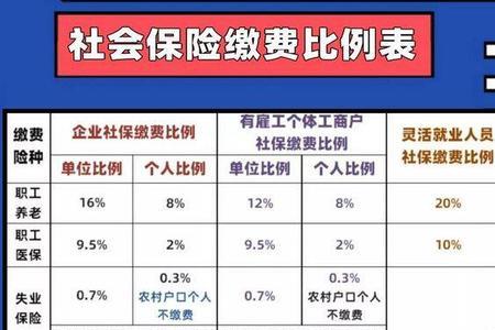 社保比例有什么区别