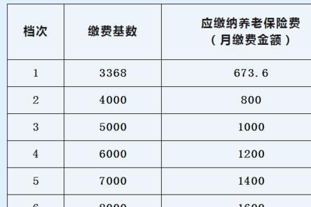 养老保险每档能领多少