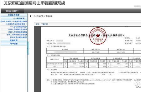 个人社保权益记录查询