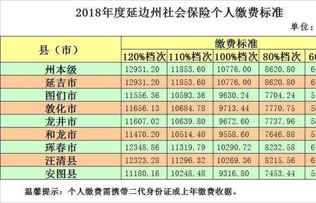 衡水社保缴费标准