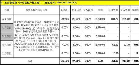 二档社保个人缴费标准