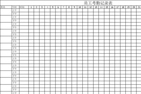 如何快速制作员工考勤表