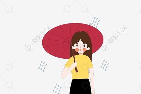 下雨撑伞的表情什么意思