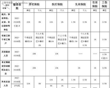 上海医保最低缴费标准