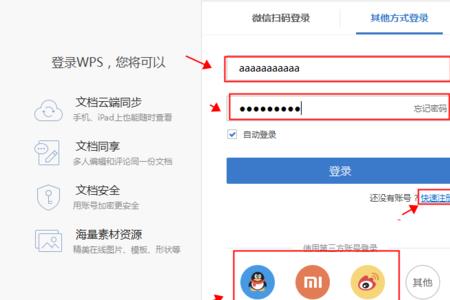 wps怎么用账号密码登录