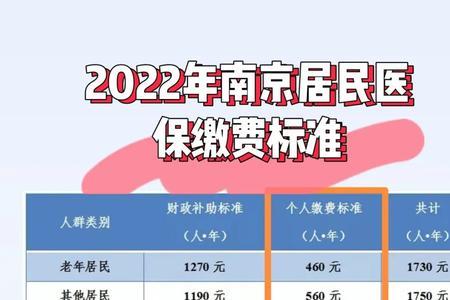 2022南京社保个人最低缴费