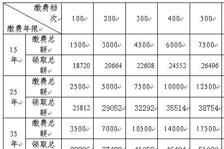 养老保险分几个档