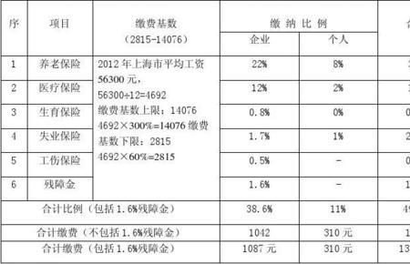 上海职工缴纳五险中含意外险吗