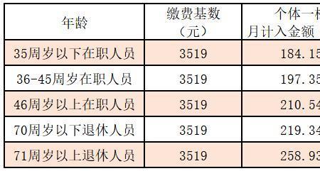 2022年居民社保缴费标准