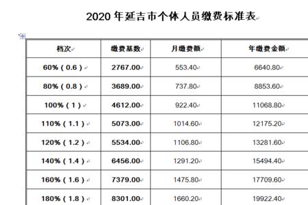 青岛老年人社保缴费标准