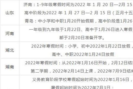 2022湖北武汉什么时候放假