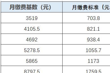 2022年江苏省养老保险缴费标准