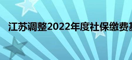 2022年江苏补缴医保标准