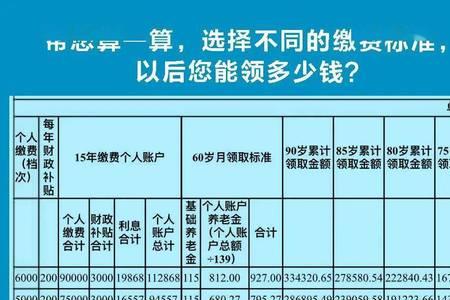 2022年农村养老保险缴纳全额是多少