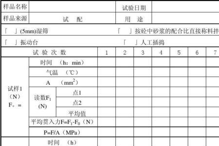 混凝土凝结时间标准规范