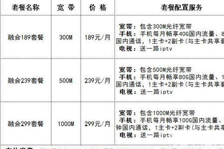 电信卡资费标准