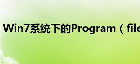 电脑中programfiles是什么意思