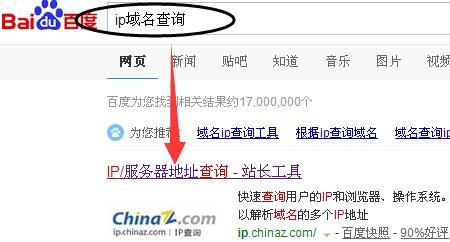 如何查看一个域名所对应的IP地址