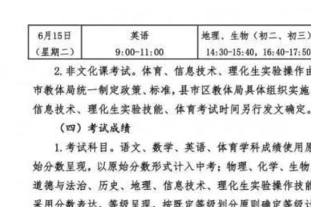 山东德州初中地生会考等级划分