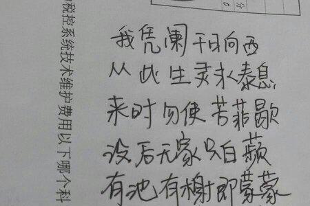 王字开头的藏头诗