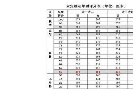 立定跳远295是国家几级标准