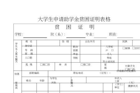 大学申请贫困生需要什么条件