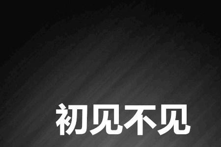 再见不如初见什么意思