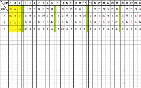 10个人24小时三班倒排班表