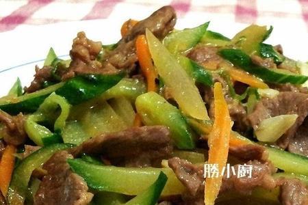 脆瓜炒牛肉做法