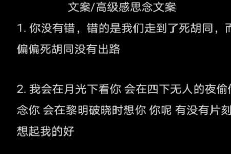 简单又高级的怀念文案四字