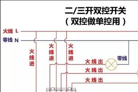 单控开关接线图3根线