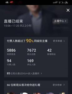 抖音直播多少人看才有收入