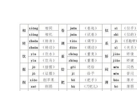 知识的识多音字组词