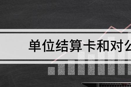 对公结算卡是什么意思