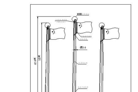 企业里的旗杆高度是多少