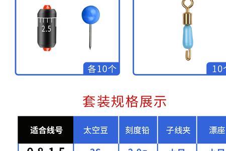 2.0号钓鱼线用几号太空豆