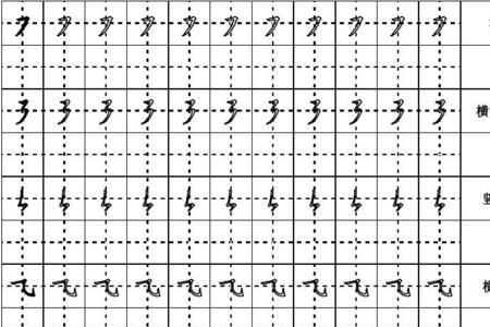 田字格笔顺正确写法大全