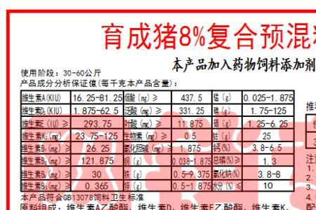 猪只用一个型号的预混料行吗