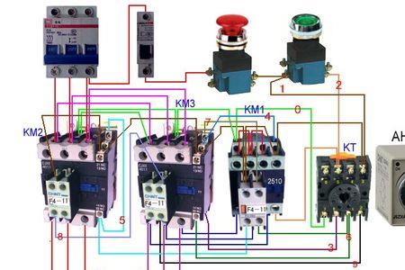 交流接触器的辅助继电器接法