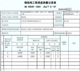 钢结构挠度允许值规范