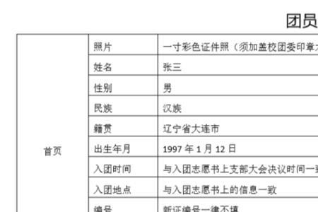 团员证上的信息怎么填写河南