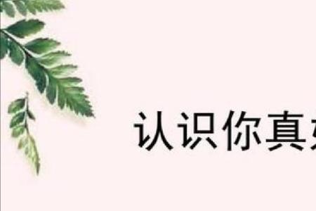 认识你真好古文