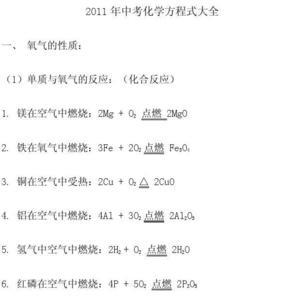 甲烷燃烧的化学方程