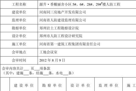 人防工程图纸会审流程