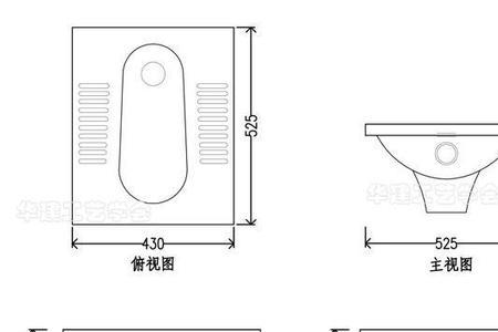 架空蹲便器预留尺寸