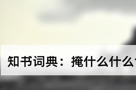 与掩有关的成语