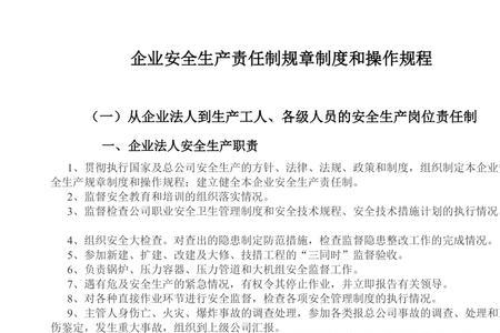 企业安全培训实行什么负责制度