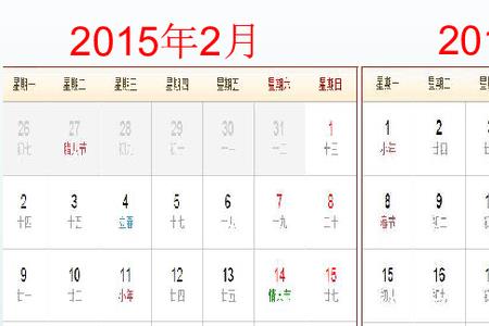 平年的2月有个个星期日 对吗