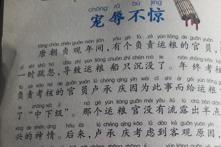 宠辱不惊八字成语