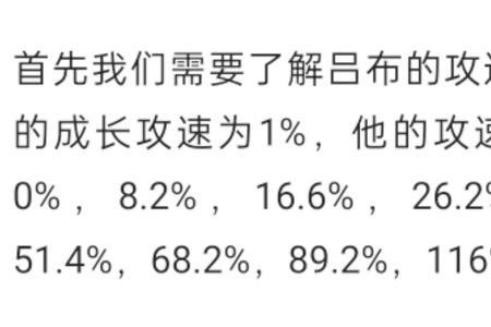 吕布满级攻速多少